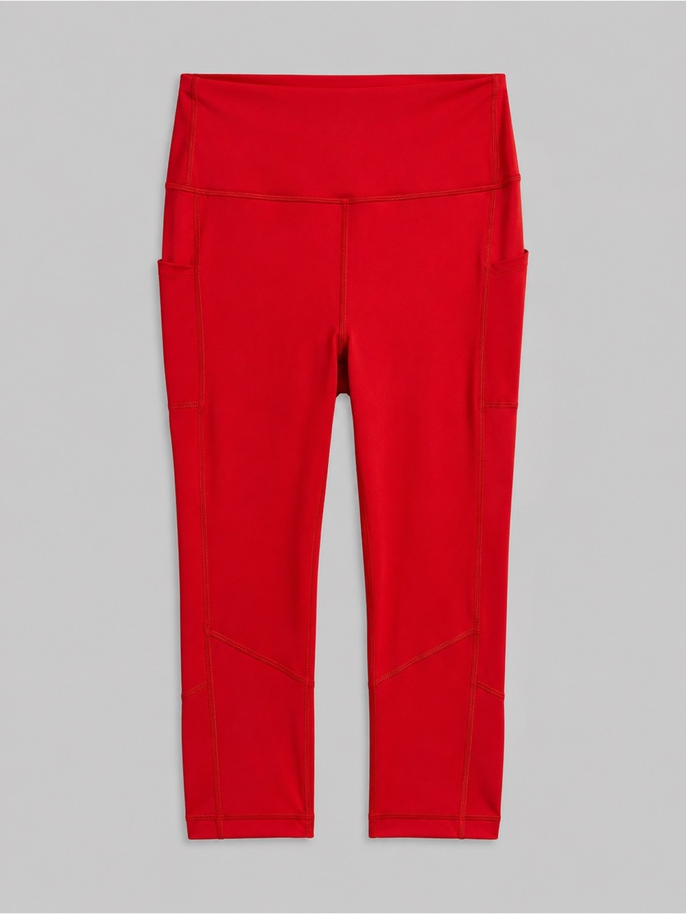 Lululemon Pace Rival High-Rise Crop 22” Leggings Red Size 4 Side Pockets - Picture 3 of 10